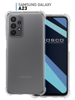 Чехол ROSCO для Samsung Galaxy A23 оптом (арт. SS-A23-HARD-TPU-TRANSPARENT)