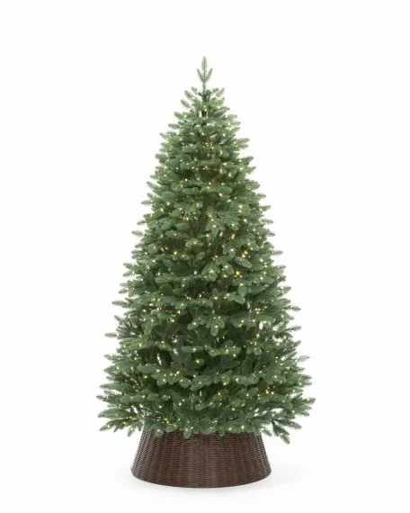 Искусственная елка Олимпия 210 см., 100% литая хвоя, теплых белых LED ламп, ЕлкиТорг (265210)