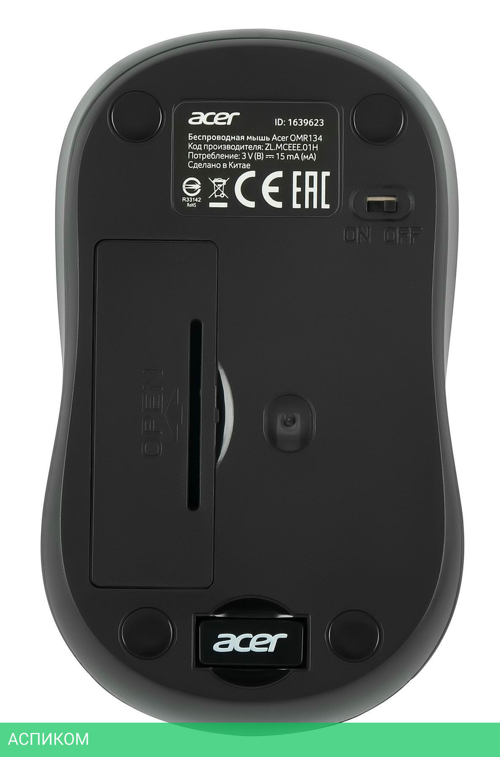 Мышь Acer OMR134 серый (ZL.MCEEE.01H)