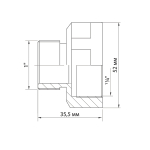 Переходник 1 1/4'' - 1'' вн/нар VRT® никель