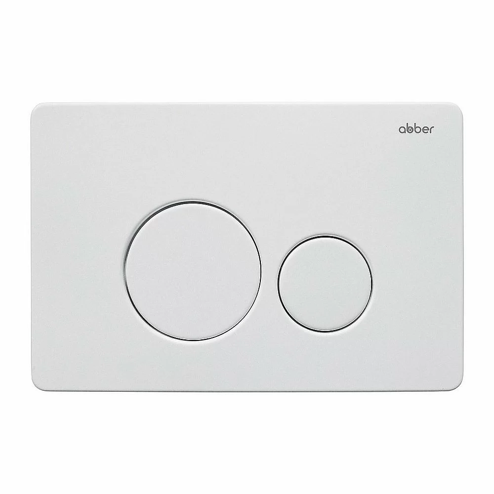 Унитаз подвесной Abber Rechteck AC1201-AC0105-AC0121MW белый, безободковый, с инсталляцией, с крышкой микролифт, с белой матовой кнопкой