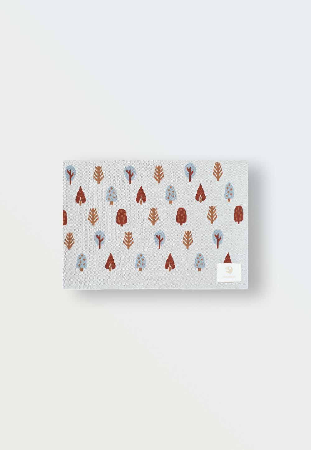 Плед вязаный (деревья) 90×130 см