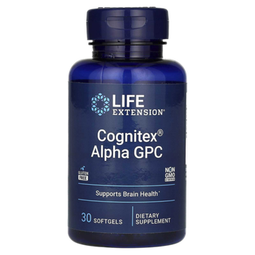 Life Extension Cognitex Alpha GPC , Альфа-ГФХ , 30 капсул