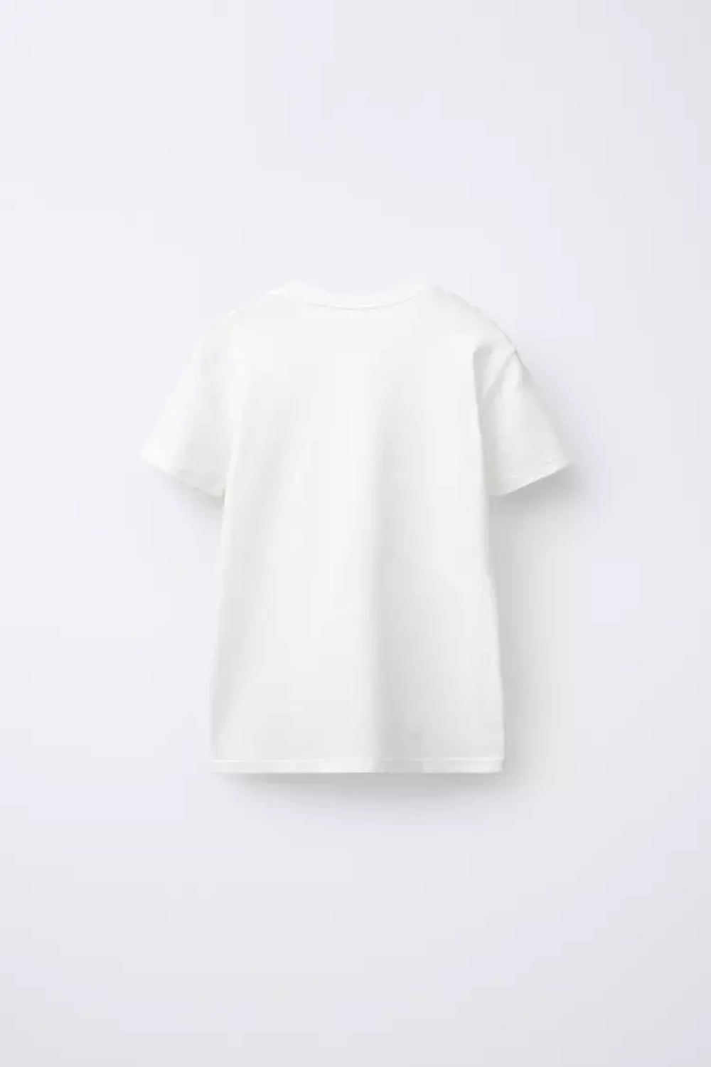 ZARA НАБОР ИЗ ДВУХ ОДНОТОННЫХ ФУТБОЛОК С КОРОТКИМИ РУКАВАМИ, БЕЛЫЙ