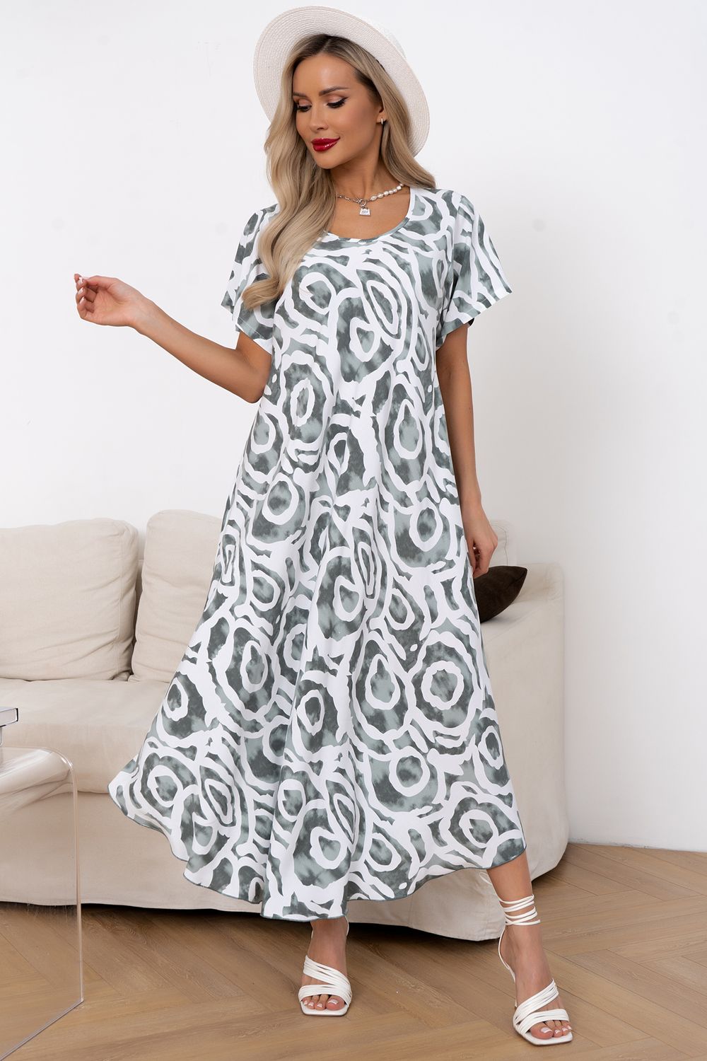 Платье Магия лета (полынь/белый) Р11-867/36 Nikol