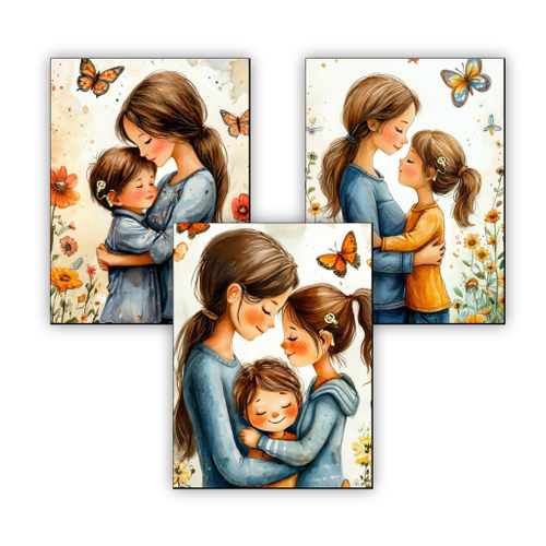 Магнит "Мама и дети/сынок/дочка"