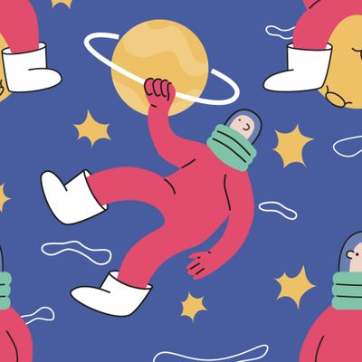 Космонавт в невесомости