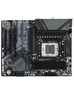 Материнская плата GIGABYTE B650 EAGLE AX, AM5, B650, 4*DDR5, 4*SATA, 3*M.2, 2*USB 3.2, 6*USB 2.0, Type-C, 4*PCIx16, DP+HDMI, ATX