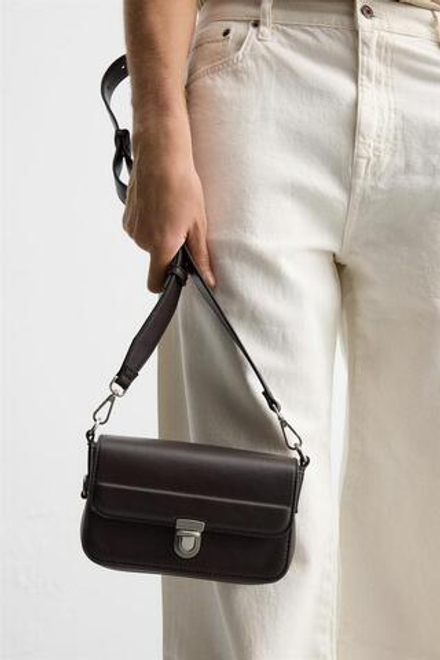 ZARA ОДНОТОННАЯ СУМКА, КОРИЧНЕВЫЙ