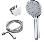 Набор ESKO 3 в 1, лейка+шланг+крепёж, 5 режимов, D100мм, хром, арт. SS755