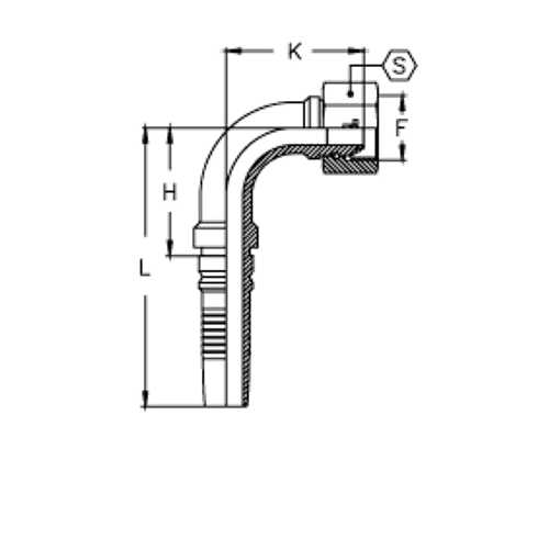 Фитинг DN 25 BSP (Г) 1.1/4 (90) Interlock