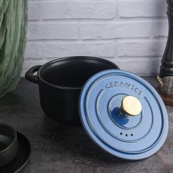 Кастрюля 4,5 л, 22/15,5*17,5 см с крышкой керамическая Style Buffet New Kitchen P.L. Proff Cuisine