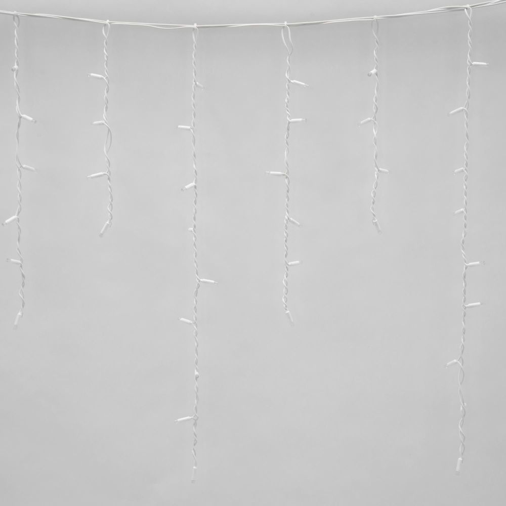 ULD-B3010-200-SWK WARM WHITE IP67 Бахрома светодиодная со статическим свечением. 3м. Соединяемая. 200 светодиодов. Теплый белый свет. Провод белый. TM Uniel.