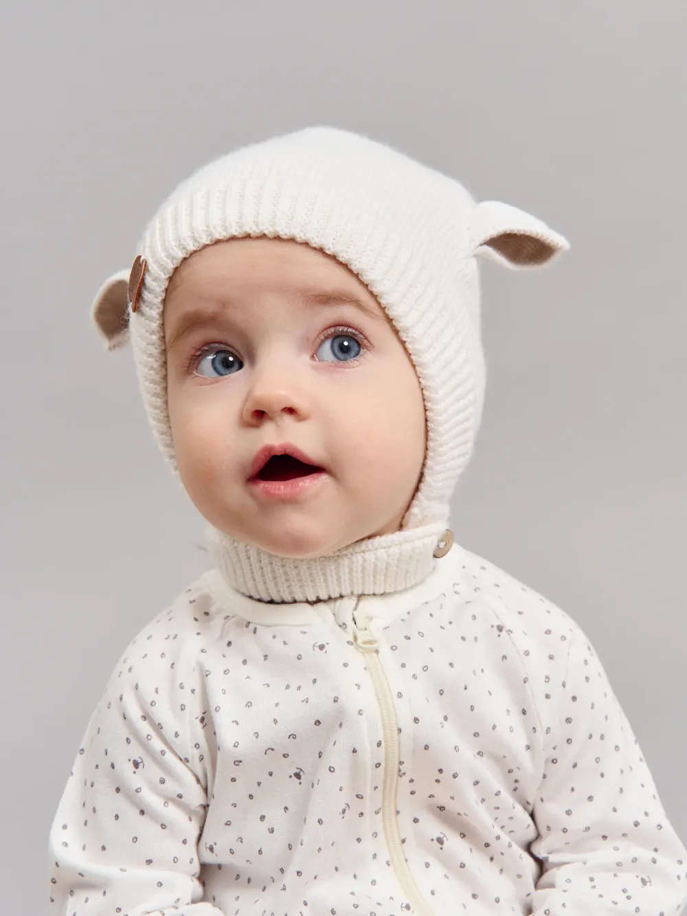 Шапка из смесовой шерсти на подкладе "Овечка" 0+