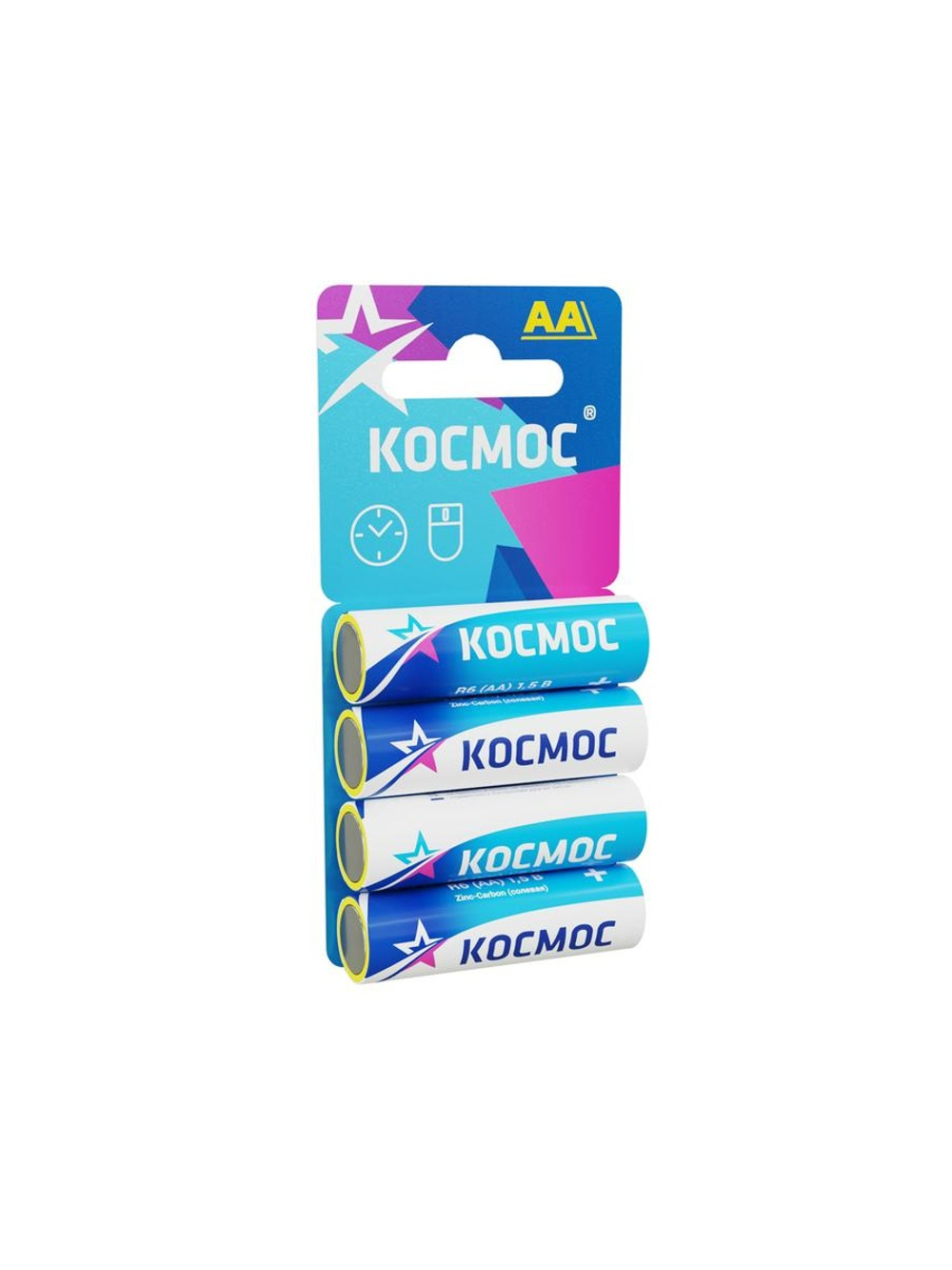 Элемент питания солевой AA/R6 4хBL (блист.4шт) КОСМОС KOCR64BL