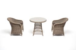 "Эспрессо-80 R" обеденная группа плетеная, цвет бежевый