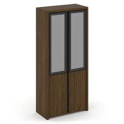 Corner Шкаф высокий широкий COR.ST-1.2R Орех Лоренцо/Графит/Сатин Черная Рама/Металл Графит 900*450*