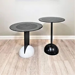 Комплект из 2 столиков 4469, металл, стекло, мрамор