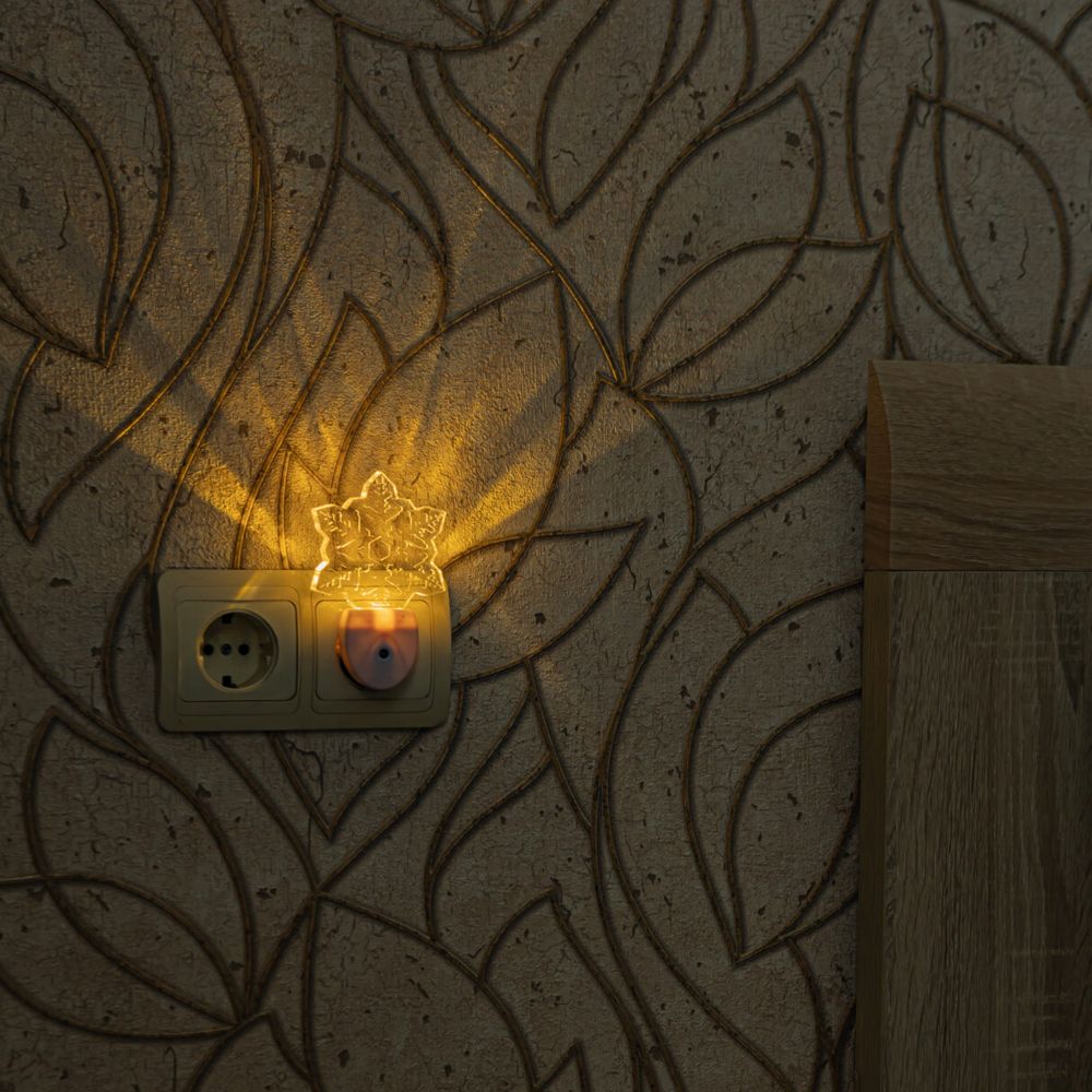 DTL-315 Цветок-White-Sensor Светильник-ночник. С фотосенсором день-ночь. Белый. ТМ Uniel