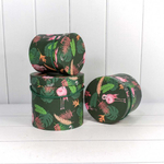 Коробка 18х17.2 см Набор 3 шт "Фламинго на зелёном фоне" (Зеленый)