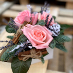roseBox ❄ Румяное утро — новогодняя композиция ароматных роз