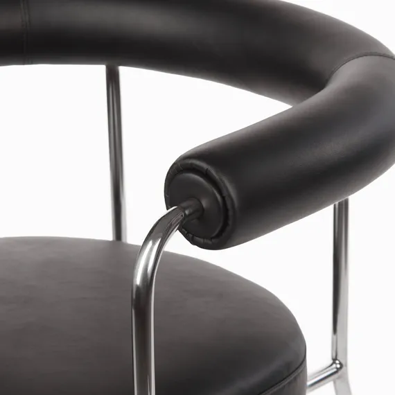 Стул с подлокотниками Rider, черная экокожа