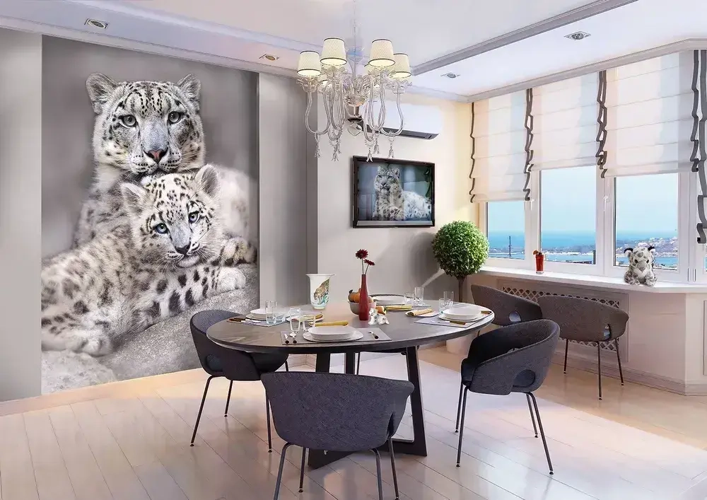 Фотообои Vostorg № 327 Снежные барсы 196х260см