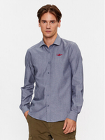 Рубашка муж. AERONAUTICA 1219 синяя лого красным