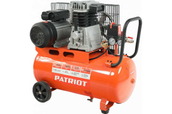 Компрессор Patriot поршневой ременной PTR 50-360I, 360 л/мин, 10 бар, 2200 Вт, 50 л, быстросъемный 1/4" + "елочка"