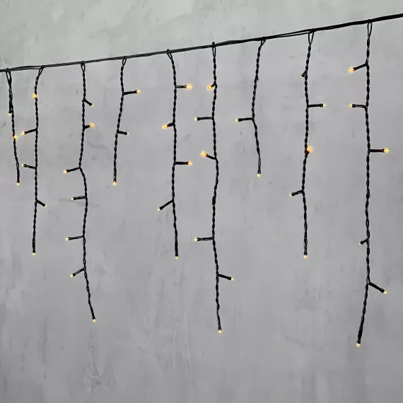 Светодиодная бахрома 4,9*0,5 м., 240 желтых LED ламп, черный провод ПВХ, Beauty Led (PIL240-11-2Y)