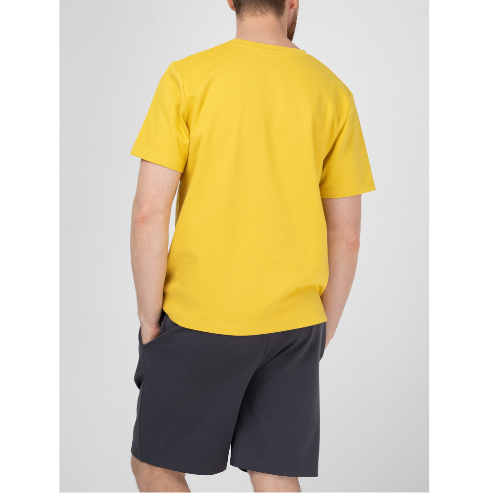 Мужская пижама (желтая футбока, серые шорты) Opium Sport&Home F-157