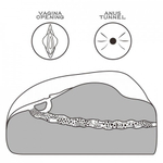 Двойной мастурбатор Streetgirl's Black № 1 (вагина+анус)