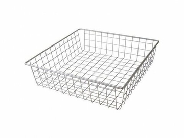 Корзина сетчатая металлик серебристый, размеры разные