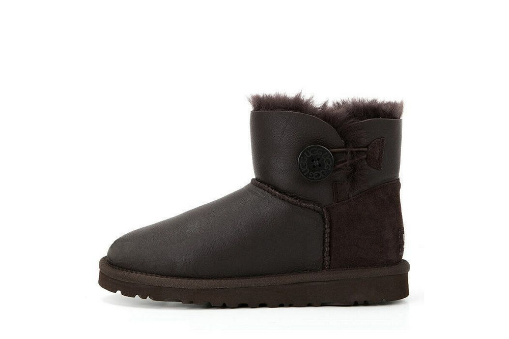 UGG Mini Bailey Button Metallic Chocolate