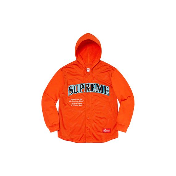 Supreme SS20 Week 4 Mesh Hooded L/S Baseball Jersey