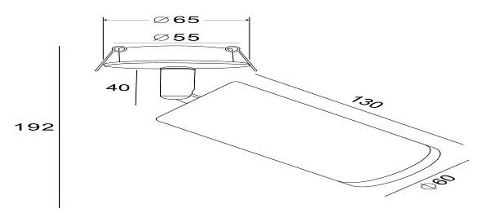 Встраиваемый светильник на штанге Maytoni Alfa C037CL-01W