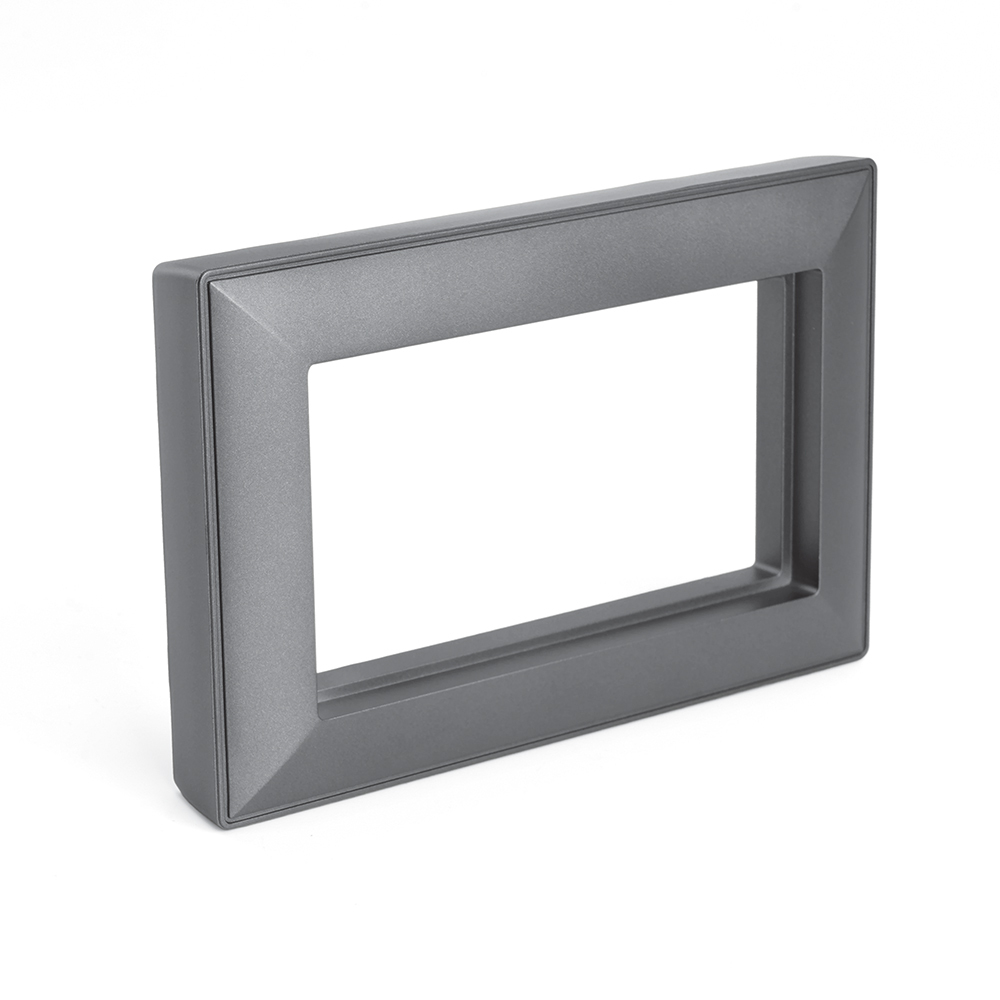 Рамка 2-местная (без перемычки), пластик, STEKKER, PFR00-7012-06, серия Катрин, графит 50045