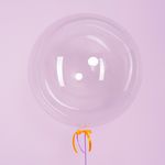 Шар с клапаном (18''/46 см) Deco Bubble, Прозрачный, Кристалл, 1 шт. в уп.