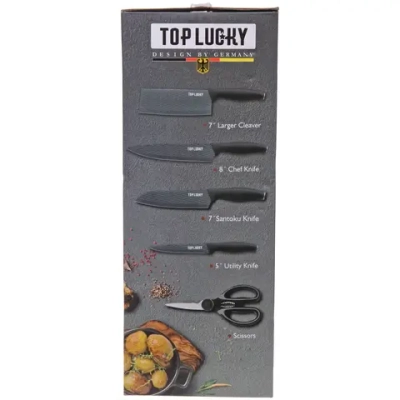 Набор ножей «SHEF» 6предметов (4ножа+ножницы+подставка)