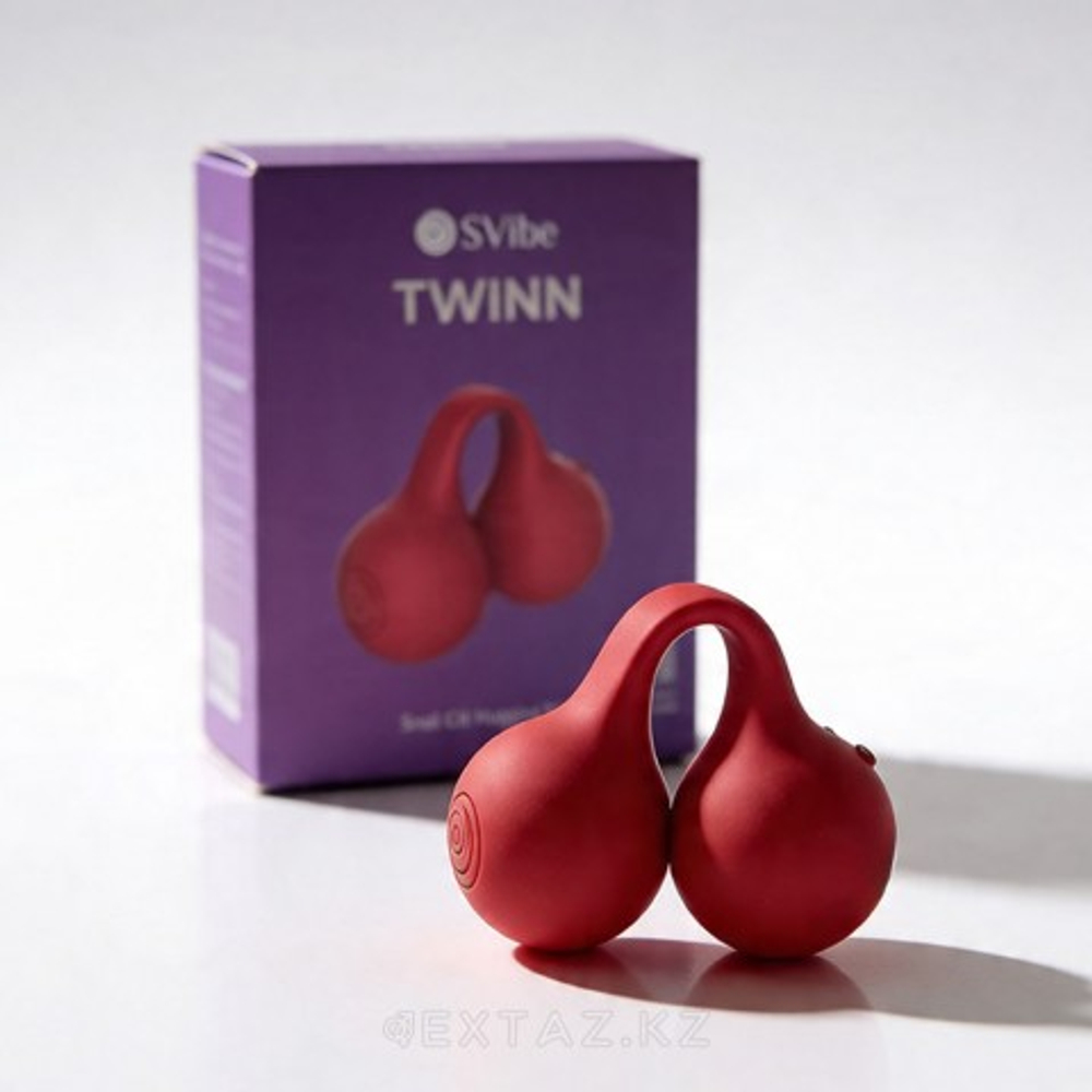 Стимулятор клитора с вибрацией SVibe Snail TWINN Clit Hugging Vibe вишневый