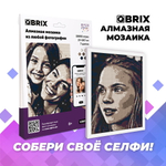Алмазная фотомозаика QBRIX Vintage - Пксель-арт, собери свою цветную картину по фото из кристаллов и страз