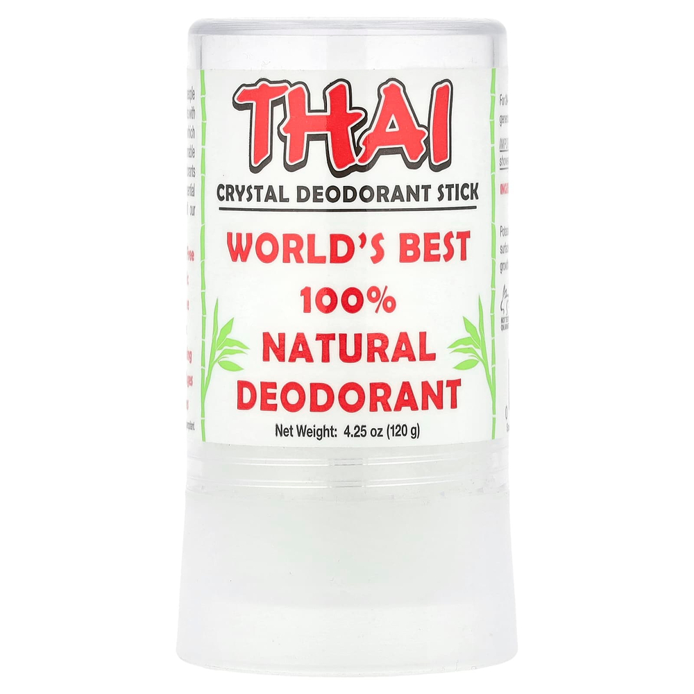Thai Deodorant Stone, Thai Crystal Deodorant-стик, тайский кристалл, 120 г (4,25 унции)