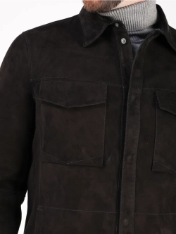 Кожаная куртка демисезонная замшевая рубашка