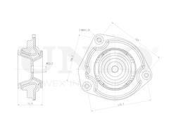 Опора амортизатора передняя UNIO RMP-13064