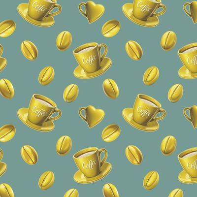 кофе золото бирюза