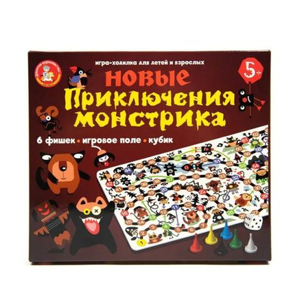 Игра с фишками 470*205 мм Новые приключения монстрика 5+