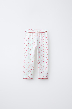 ZARA ПИЖАМА С ПРИНТОМ «СЕРДЦА», ЭКРЮ