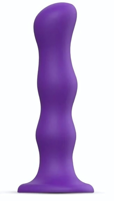 Фиолетовая насадка Strap-On-Me Dildo Geisha Balls size M (Цвет: фиолетовый)