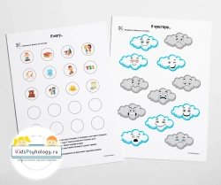Набор для оформления уголка психолога "Эмоции подобны облакам"