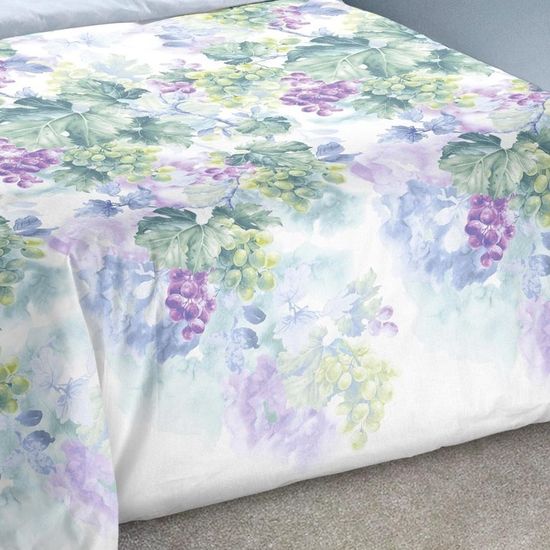 Полуторный комплект постельного белья Виноградная лоза сатин